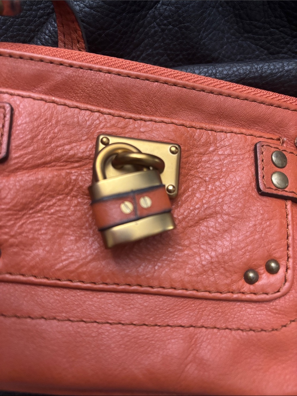 Chloe orange paddington lock wristlet - Picture 7 of 7